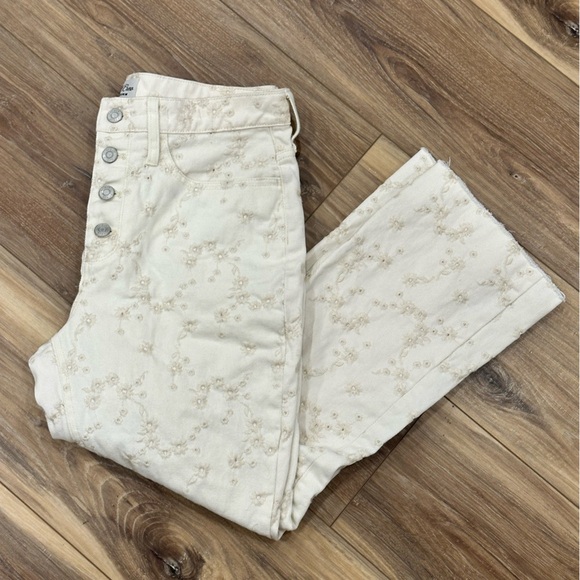 EUC J. Crew 10” Billie Demi Boot Crop Jean in Eyelet Size 28 - Picture 5 of 13